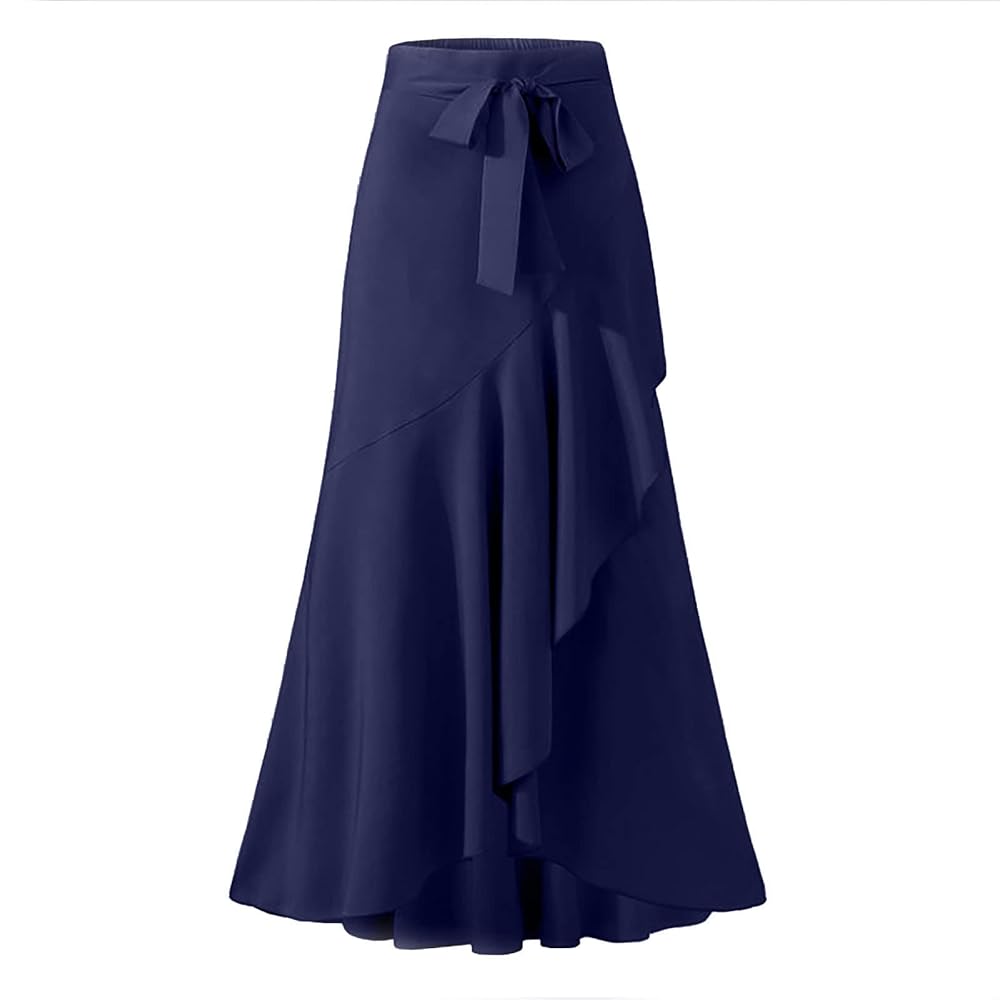 スカート THE RERACS Dark Navy Wrap Long Skirt Taffeta Slim Wrap Skirt - Navy – Carl Meyers